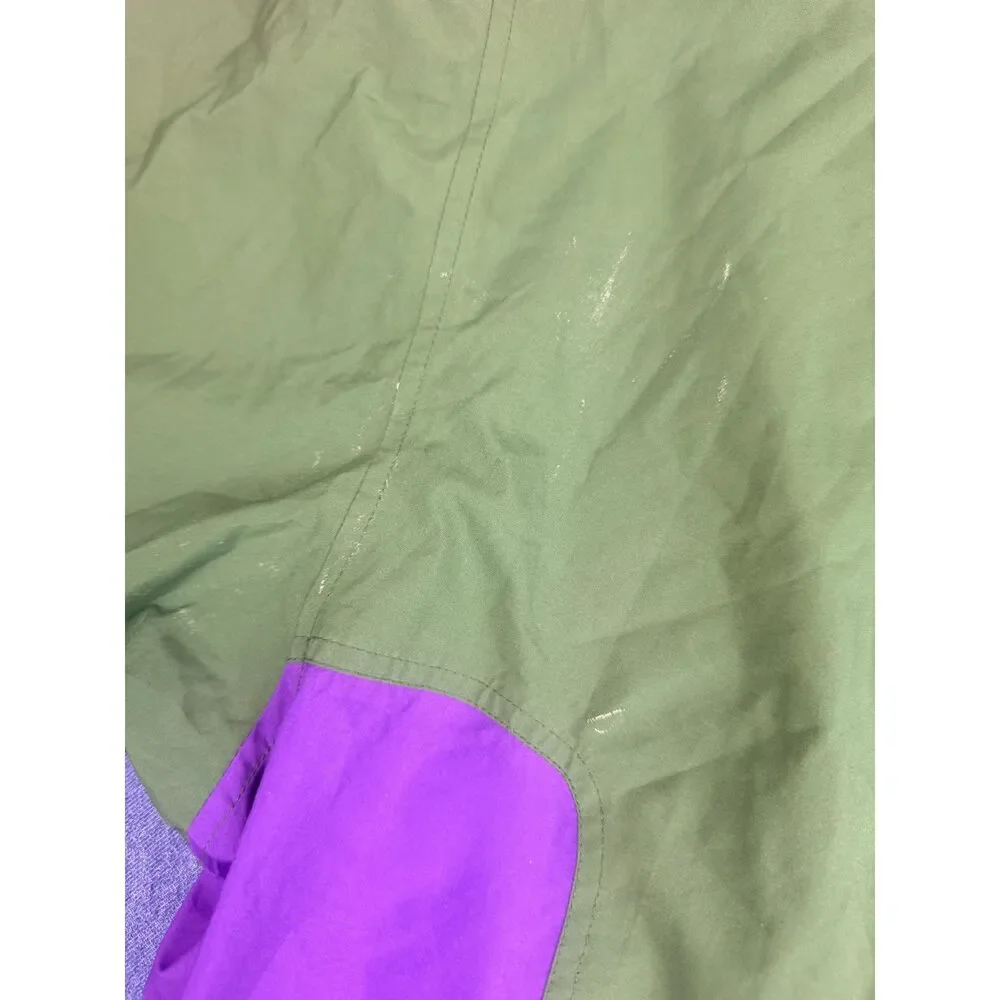 Vintage British Open Golf Jacket Large Green Purple Colorblock Windbreaker